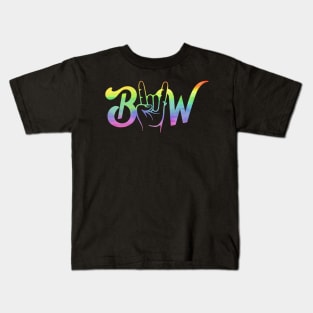 Bubba Wallace Rainbow Colorful Kids T-Shirt
